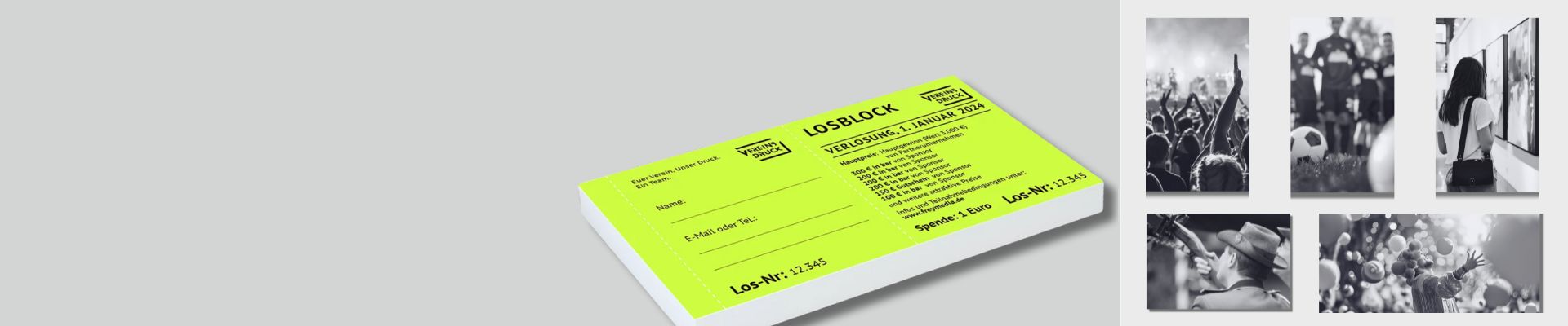 Losblock (mit Nummern)<br />- Gewinne, Gewinne!