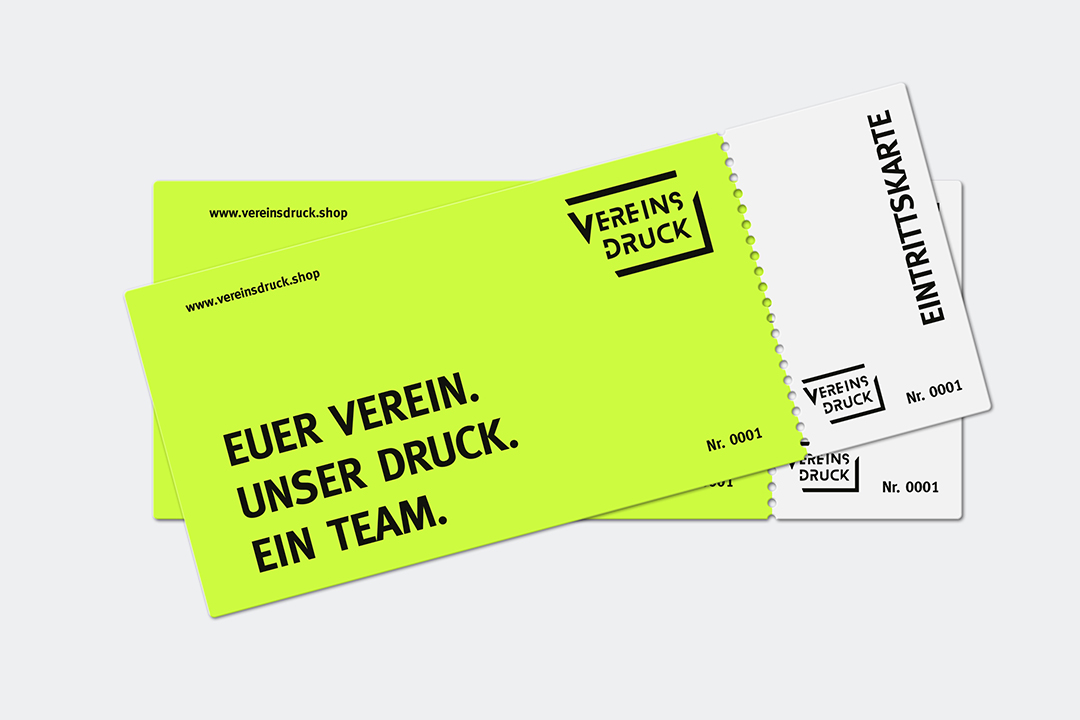 Eintrittskarten mit Nummerierung